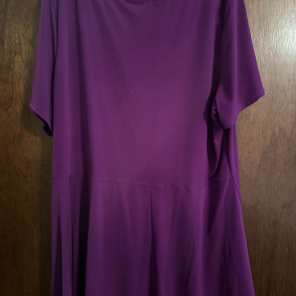 Susan Graver Rich Purple Flowy Blouse